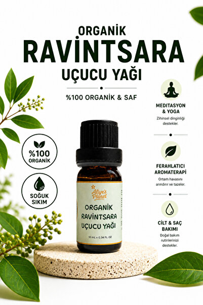 Aliye's Planet %100 Organik Ravintsara Yağı – Cilt & Saç Bakımı - Yoga, Medit...