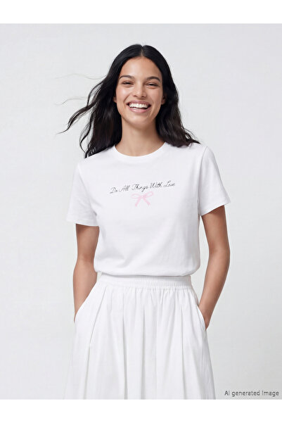 LC Waikiki Tricou pentru damă cu imprimeu cu gât crew