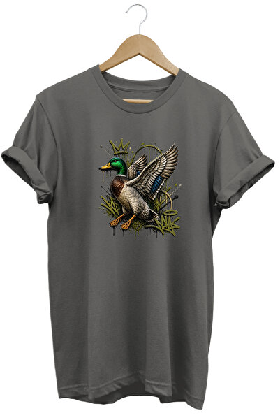 remonz تي شيرت Greenbeak Duck and Crown مطبوع على طراز الشارع، ملابس خارجية