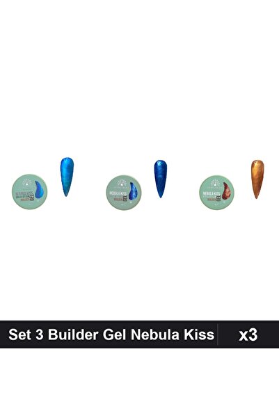 Makeup Set 3 Builder Gel Nebula Kiss 15g, Nuante 12 15 16, Constructie Unghii...