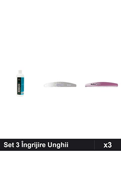 Makeup Set 3 Îngrijire Unghii - Remover 500ml, Pila Emma 80/80, Pila SunShine...