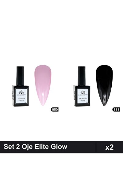 Makeup Set 2 Oje Semipermanente Global Fashion Elite Glow 15ml, Nuante 050 11...
