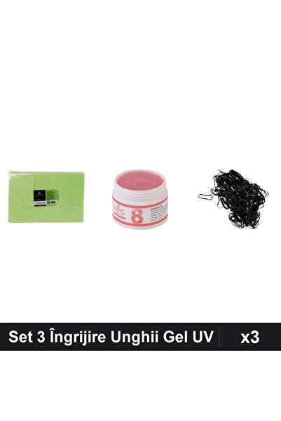 Makeup Set 3 Îngrijire Unghii: Șervețele 900buc, Gel Construcție UV LED 15g, ...