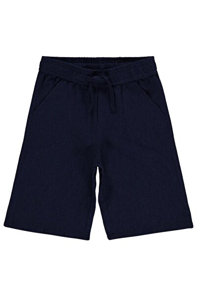 Civil Boys Self-Patterned Capri for 6-9 Years - Navy Blue