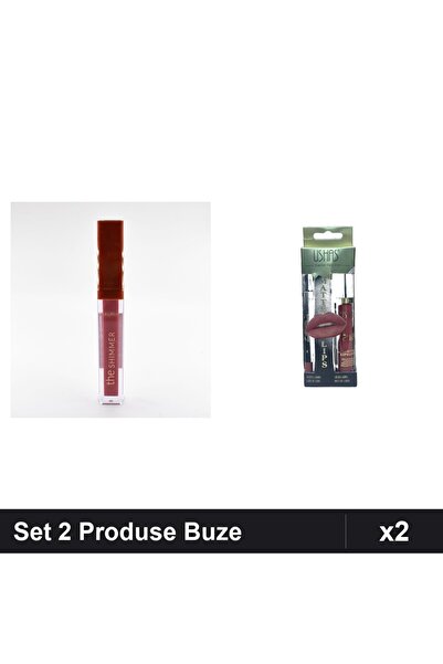 Makeup Set 2 Produse Buze Ruby Rose Gloss Shimmer 05 + Ushas Ruj Creion nr 18