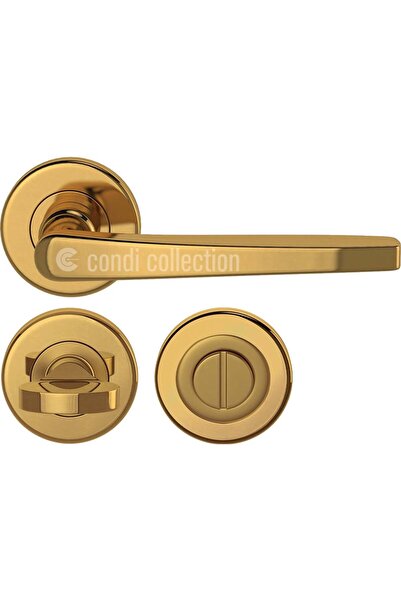 Condi Collection 2051 مقبض باب من الفولاذ المقاوم للصدأ مطلي بالذهب PVD