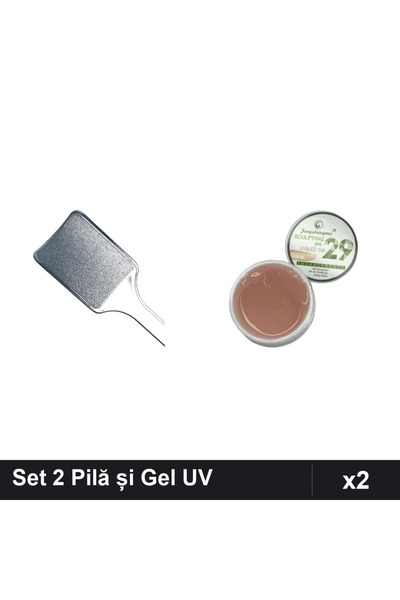 Makeup Set 2 Îngrijire Unghii, Pilă Călcâie Neagră și Gel Constructie UV LED ...