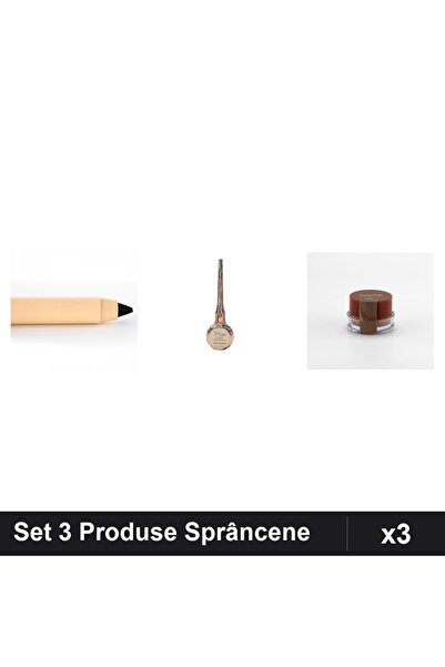 Makeup Set 3 Produse Sprâncene Ruby Rose Kiss Beauty, Creion Kajal Eyeliner G...