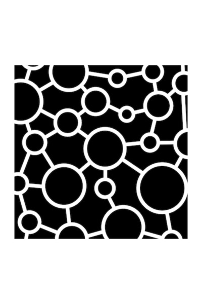 Eni Design Sablon decorativ 3D Circle net, 50x50 cm, Reusable, Plastic