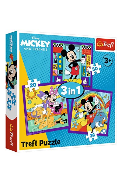 NO BRAND PUZZLE TREFL 3IN1 MICKEY MOUSE AND MICKEY'S MERRY TEAM