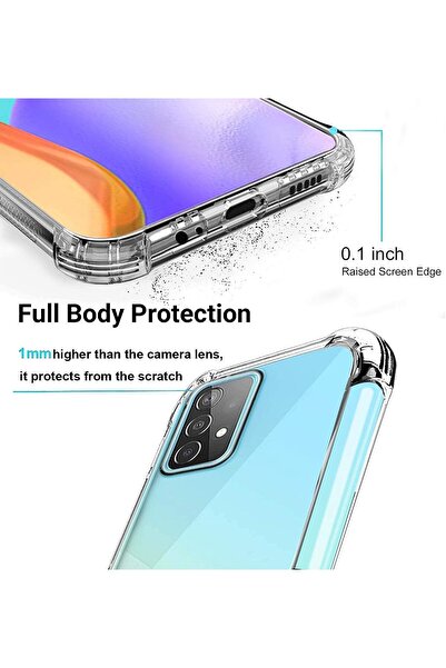 ZTECH Transparent Silicone Case for Samsung Galaxy A52 4G / 5G / A52S, Soft A...
