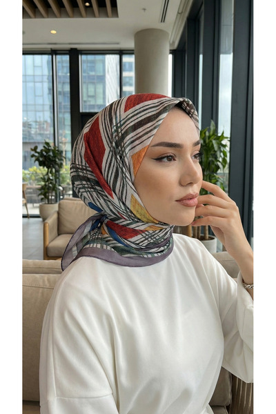Big ModaEbrar Patterned Soft Scarf - 148