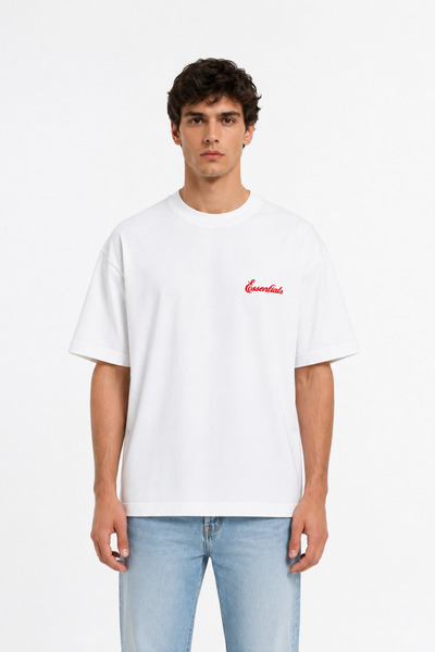 Compostela Unisex Essential New Season Logo Front Printed Oversized Thick Fab...