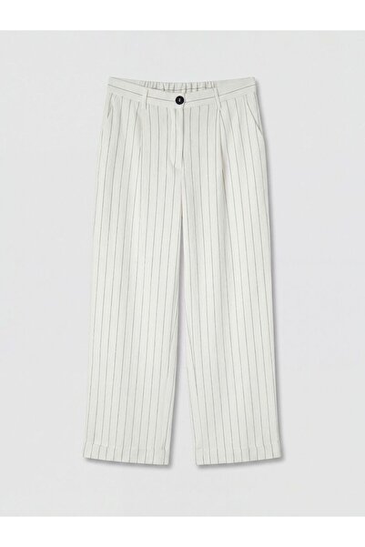 LC Waikiki Lcwaikiki Classic Elastic Waist Striped Women's Trousers
