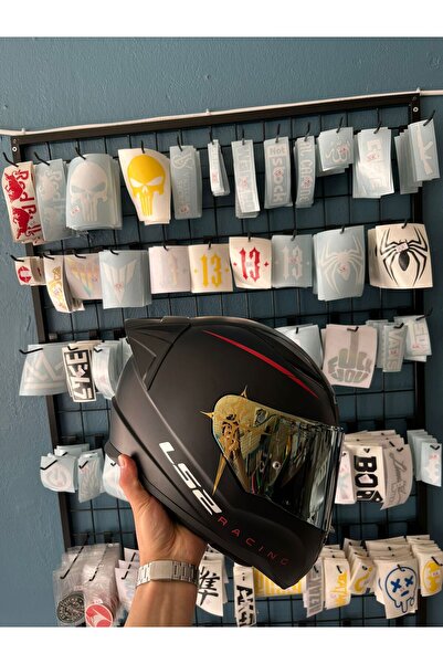 Mavera Stickers Keskin Hat (Haç) Tribal Desen Sticker Etiket (8x13 cm) Kask-A...