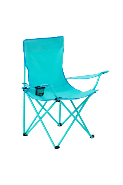 Zumzeria Scaun de camping pliabil turcoaz cu husă 54x54x87cm