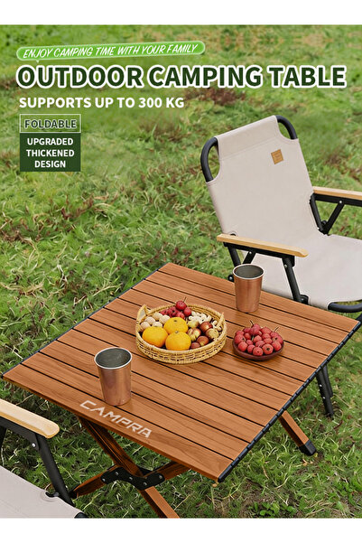 CAMPRA camping table with storage bag, foldable travel table and picnic table...