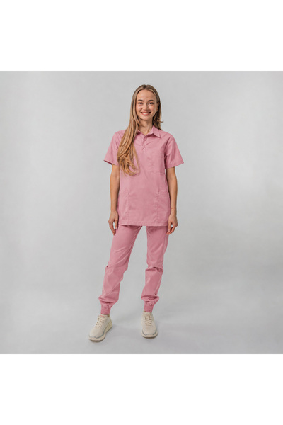 Masstex Bluza Medicală Unisex Alex Verde – Croială Lejeră, Guler Rever & Capse