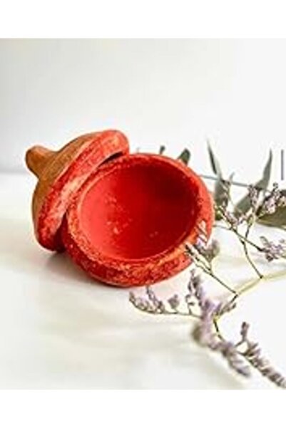AFLORA Moroccan Aker Fassi Powder Clay Pot – Traditional Red Natural Plant‑Ba...