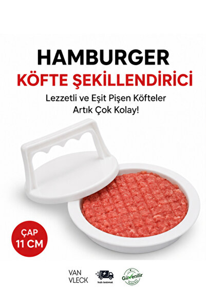 VAN VLECK Hamburger Köfte Şekillendirici – Ev Tipi Burger Köftesi Yapma ve Ba...