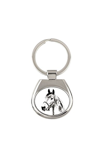 Art - Dog Art-Dog Breloc metalic personalizat cu cal Morgan — Pandantiv cu im...