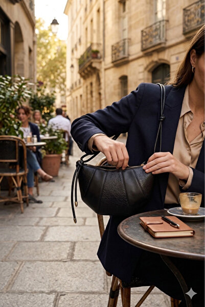 GLONDY Susa Faux Leather Knot Detailed Women's Shoulder Bag Black
