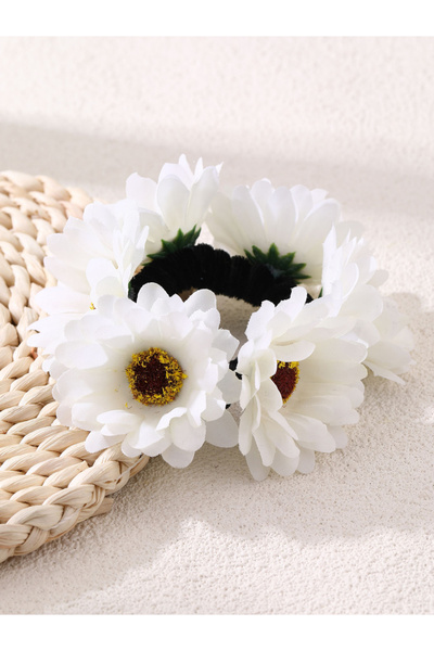 Take Two By Styli White Daisy Flower Hair Tie