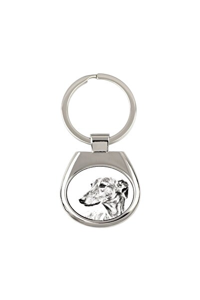 Art - Dog Greyhound, Greyhound Englez - breloc cu câine, breloc cu imprimeu, ...