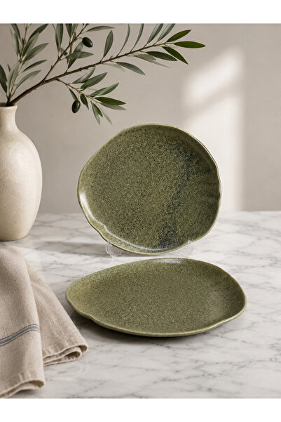 Choice 2'li Adelfa Tone Oval Plate 20 cmKAHVALTILIK SUNUM TATLI SUNUM PASTA S...