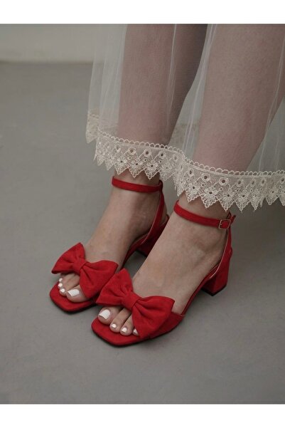 Shoes Moopimoda Kadın Fiyonklu 5cm Topuk Boy Sandalet