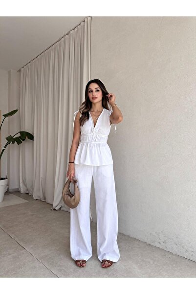 Mooi Butik طقم لوتّي 5949 - أبيض