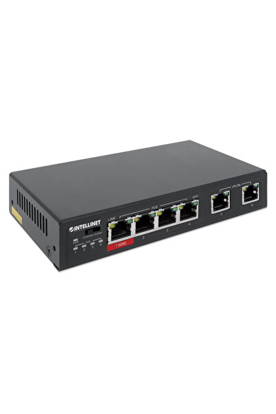 Intellinet 561686 Switch Fast Ethernet 6x RJ45, incluzând 3xPoE și 1x PoE de ...
