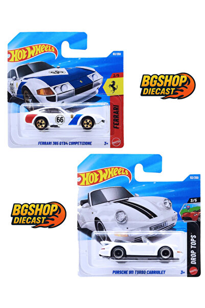 HOT WHEELS FERRARI 365 GTB4 Competizione - Porsche 911 Turbo Cabriolet