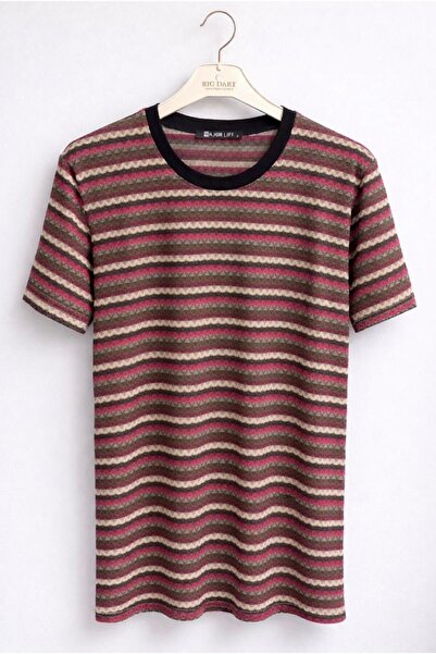 DİAMOND OUTLET Tricou UNISEX cu dungi verzi – Tricou UNISEX casual de vară, c...