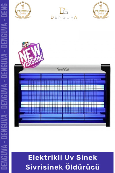 Denguva #SivrisinekÖldürücü 37x25 cm 6W 2000V Çift Floresan Mor Işık Etkili G...