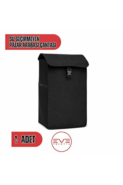 Eve Tekstil Dayanıklı, Su Geçirmez, Geniş Hacimli pazar arabası çantası
