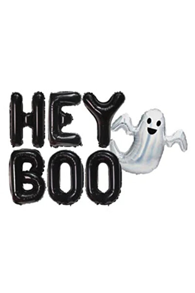 Zumzeria Halloween Party Balloons HEY BOO Ghost - 7pcs