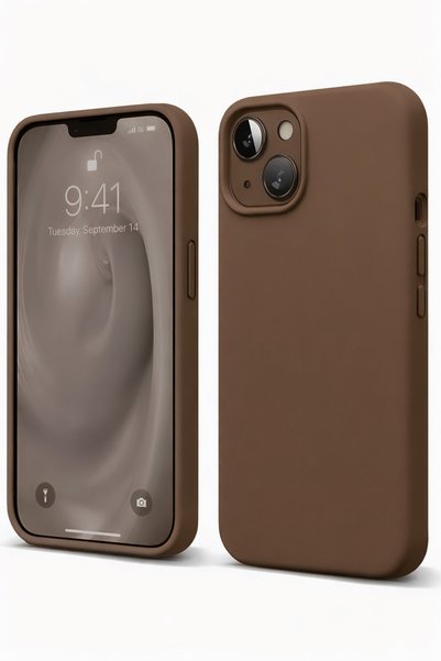New Face Ilkeshop iPhone 14 Case First Silicone (213010) - Brown