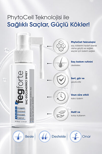 FegForte Feg Forte Saç Çıkarıcı ve Güçlendirici Sprey Serum - 75 mL