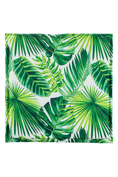 OEM Water-Resistant Outdoor Summer Cushion with Tropical Green Leaves 41x41cm