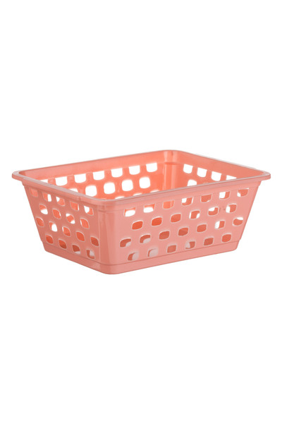 Zumzeria Organizator de birou din plastic perforat roz 16x12x5.6cm
