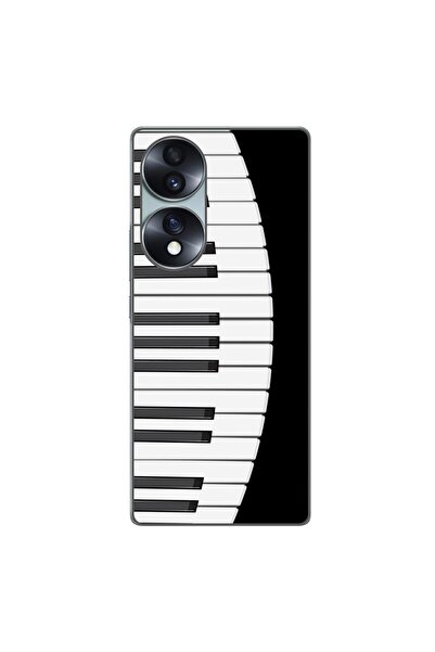 OEM Husa compatibila cu Honor 70 Silicon Gel Tpu Model Piano Keys