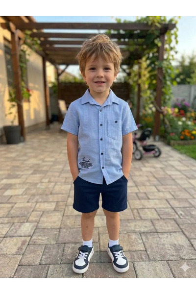 MonAlisa Kids Boy's Holiday Suit with Shorts and Shirt