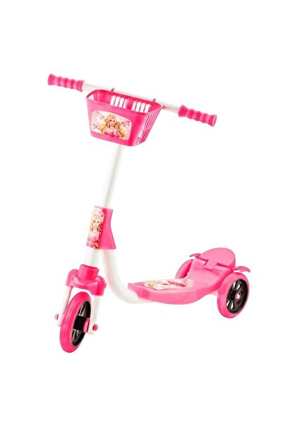 Toyzitoys SEPETLİ PEMBE Çocuk Scooter Üç Tekerlekli Işıksız Dengeli FRENLİ ÇO...