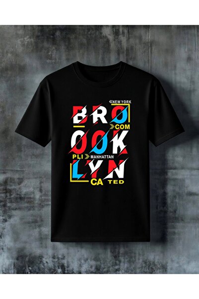 COMVİCHO Printed Oversize T-Shirt with Plicat Logo Design