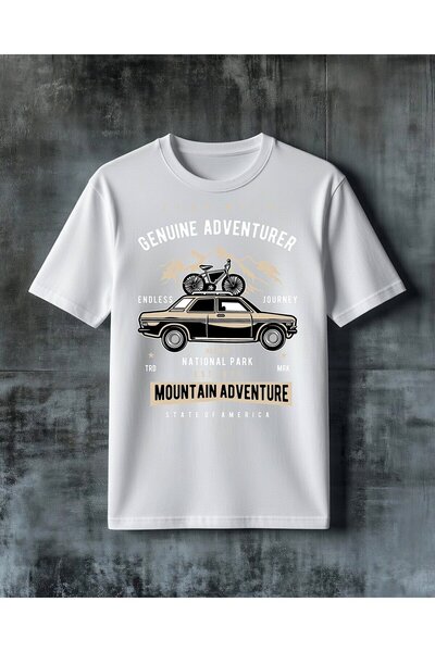 COMVİCHO Stay Wild Mountain Adventure Printed Oversize T-Shirt