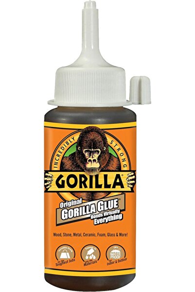 GORILLA غراء أصلي، غراء بولي يوريثان مقاوم للماء، زجاجة 4 أونصة، بني، (عبوة م...