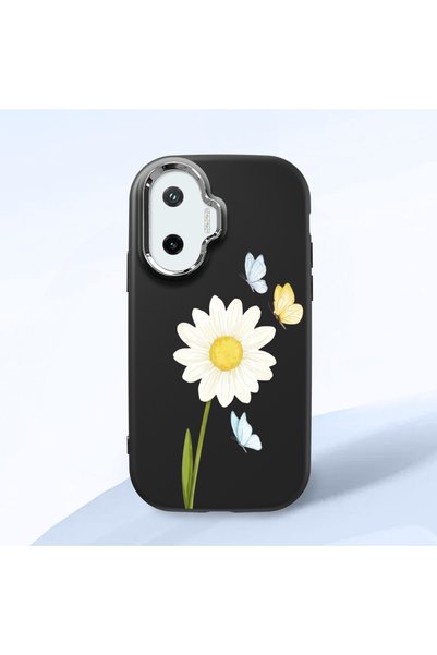 ucuc Poco F7 Compatible Shock-Absorbing Camera Protected Black Silicone Case