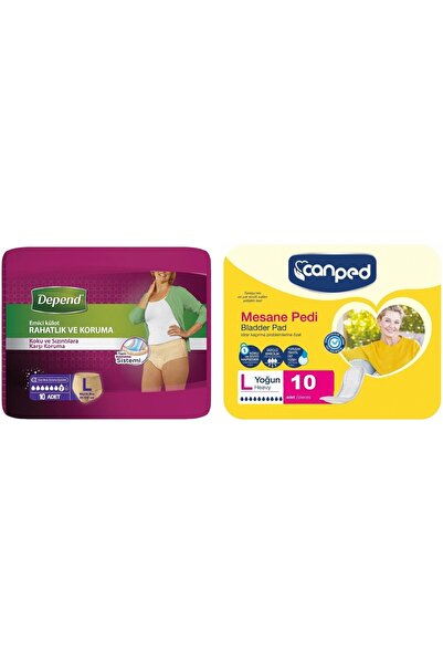 Depend Lohusa Külodu Kadın Büyük Large 10 Adet+ Canped Lohusa Pedi Büyük 10 Adet