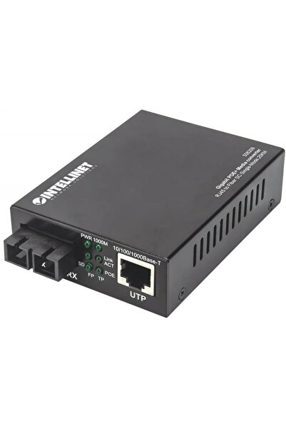 Intellinet 508209 Convertor Media 1000Base-T RJ45/1000Base-LX SC SM + Injecto...